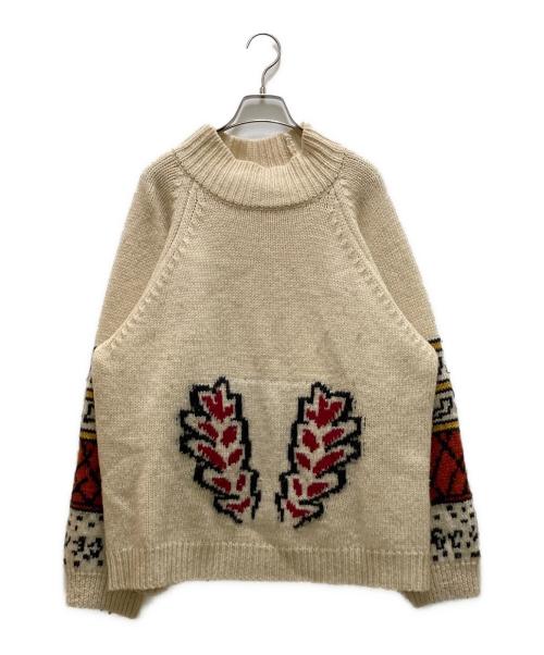 TAN（タン）TAN (タン) ペインティングジャガードプルオーバー ベージュ サイズ:Freeの古着・服飾アイテム