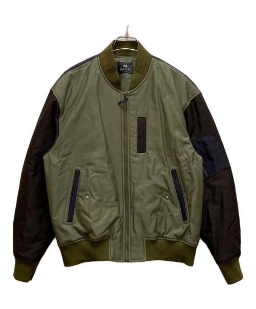 PS Paul Smith（ＰＳポールスミス）PS Paul Smith (ＰＳポールスミス) MA-1ジャケット グリーン サイズ:Ｌの古着・服飾アイテム