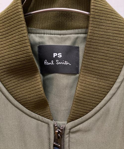 PS Paul Smith（ＰＳポールスミス）PS Paul Smith (ＰＳポールスミス) MA-1ジャケット グリーン サイズ:Ｌの古着・服飾アイテム