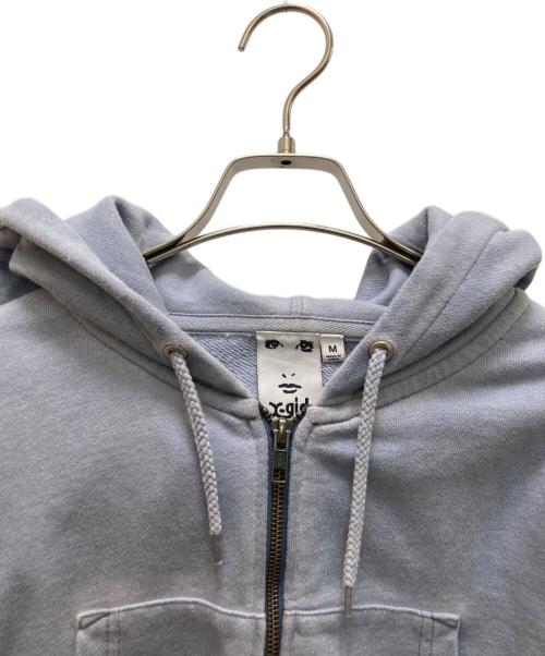 X-GIRL（エックスガール）X-GIRL (エックスガール) FADED COMPACT ZIP UP HOODIE ブルー サイズ:Mの古着・服飾アイテム