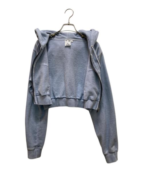 X-GIRL（エックスガール）X-GIRL (エックスガール) FADED COMPACT ZIP UP HOODIE ブルー サイズ:Mの古着・服飾アイテム