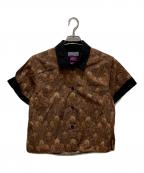 MARGARET HOWELL×LIBERTYマーガレットハウエル×リバティ）の古着「コラボ総柄シャツ」｜ブラウン
