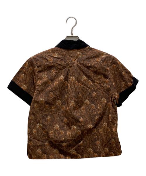 MARGARET HOWELL（マーガレットハウエル）MARGARET HOWELL (マーガレットハウエル) LIBERTY (リバティ) コラボ総柄シャツ ブラウン サイズ:1の古着・服飾アイテム