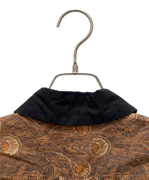 MARGARET HOWELL（マーガレットハウエル）MARGARET HOWELL (マーガレットハウエル) LIBERTY (リバティ) コラボ総柄シャツ ブラウン サイズ:1の古着・服飾アイテム