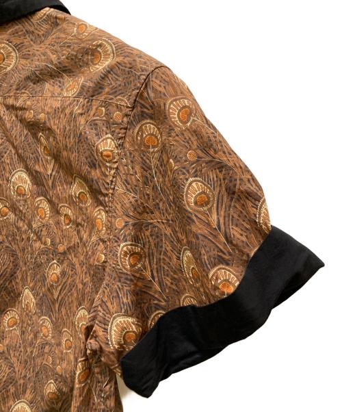 MARGARET HOWELL（マーガレットハウエル）MARGARET HOWELL (マーガレットハウエル) LIBERTY (リバティ) コラボ総柄シャツ ブラウン サイズ:1の古着・服飾アイテム