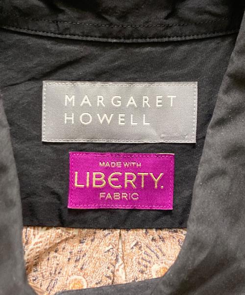MARGARET HOWELL（マーガレットハウエル）MARGARET HOWELL (マーガレットハウエル) LIBERTY (リバティ) コラボ総柄シャツ ブラウン サイズ:1の古着・服飾アイテム