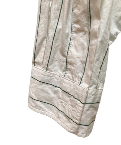 MHL（エムエイチエル）MHL (エムエイチエル) WORKWEAR STRIPE COTTON SHIRTING長袖シャツ ホワイト サイズ:2の古着・服飾アイテム