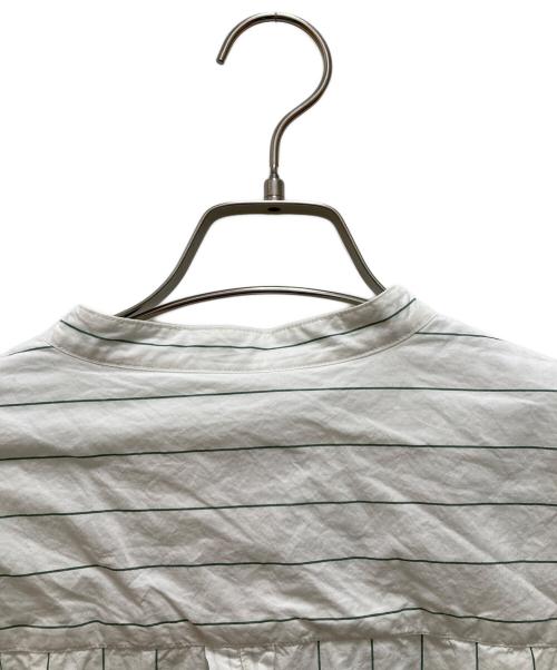 MHL（エムエイチエル）MHL (エムエイチエル) WORKWEAR STRIPE COTTON SHIRTING長袖シャツ ホワイト サイズ:2の古着・服飾アイテム