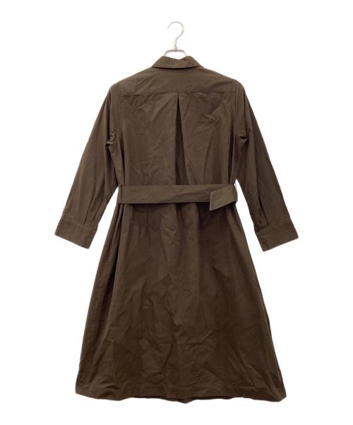 MARGARET HOWELL（マーガレットハウエル）MARGARET HOWELL (マーガレットハウエル) マットコットンツイル シャツワンピース ブラウン サイズ:1の古着・服飾アイテム