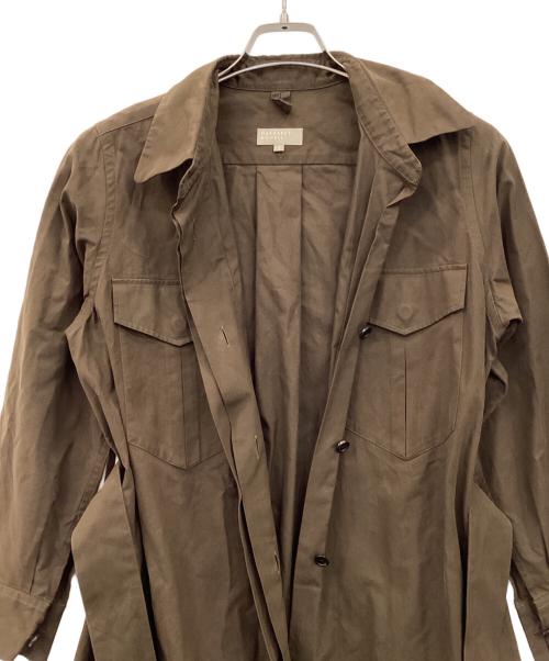 MARGARET HOWELL（マーガレットハウエル）MARGARET HOWELL (マーガレットハウエル) マットコットンツイル シャツワンピース ブラウン サイズ:1の古着・服飾アイテム