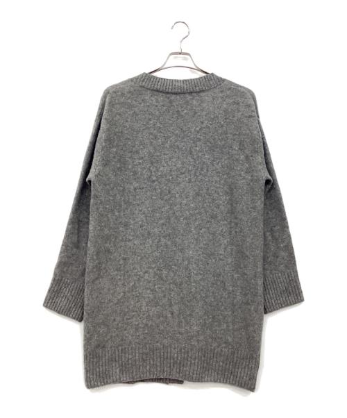 HERITANOVUM（ヘリテノーム）HERITANOVUM (ヘリテノーム) カシミヤ シルク ロングカーディガン グレー サイズ:freeの古着・服飾アイテム