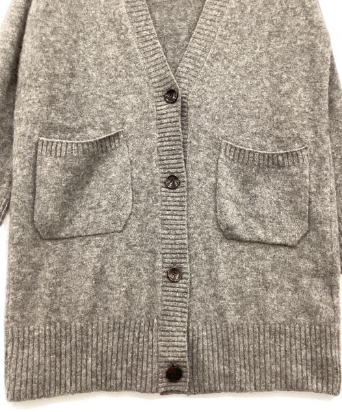 HERITANOVUM（ヘリテノーム）HERITANOVUM (ヘリテノーム) カシミヤ シルク ロングカーディガン グレー サイズ:freeの古着・服飾アイテム