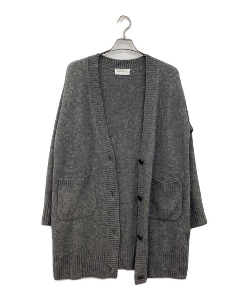 HERITANOVUM（ヘリテノーム）HERITANOVUM (ヘリテノーム) カシミヤ シルク ロングカーディガン グレー サイズ:freeの古着・服飾アイテム
