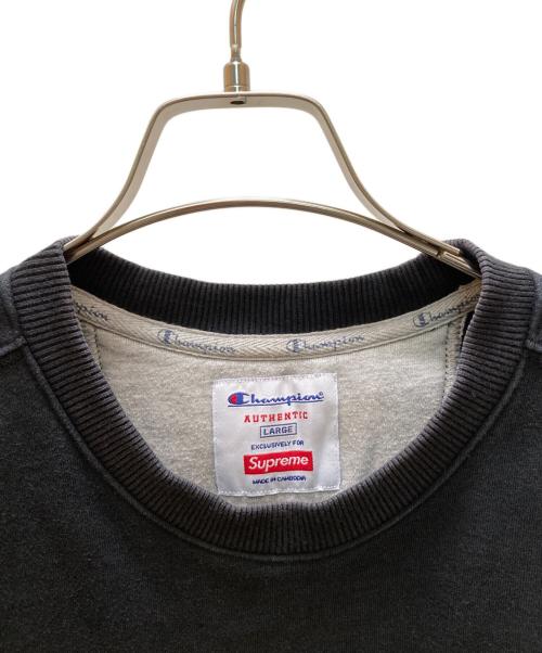 SUPREME（シュプリーム）Supreme (シュプリーム) Champion (チャンピオン) コラボ Stay In School クルーネックスウェット ブラック サイズ:Ⅼの古着・服飾アイテム