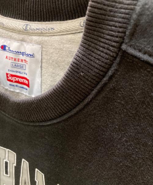 SUPREME（シュプリーム）Supreme (シュプリーム) Champion (チャンピオン) コラボ Stay In School クルーネックスウェット ブラック サイズ:Ⅼの古着・服飾アイテム