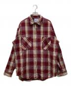 N.HOOLYWOOD×big macエヌ ハリウッド×ビッグマック）の古着「コオラボチェックネルシャツ」｜バーガンディー(BURGUNDY CHE