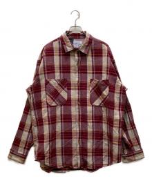 N.HOOLYWOOD×big mac（エヌ ハリウッド×ビッグマック）の古着「コオラボチェックネルシャツ」｜バーガンディー(BURGUNDY CHE