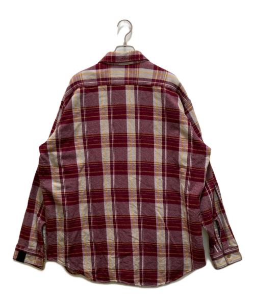 N.HOOLYWOOD（エヌ ハリウッド）N.HOOLYWOOD (エヌ ハリウッド) big mac (ビッグマック) コオラボチェックネルシャツ バーガンディー(BURGUNDY CHE サイズ:Lの古着・服飾アイテム
