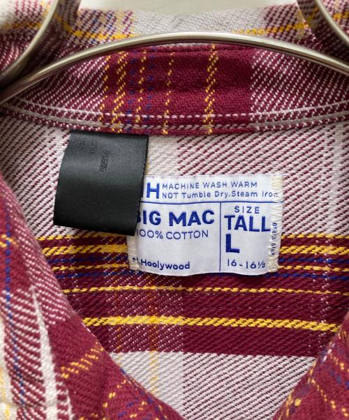 N.HOOLYWOOD（エヌ ハリウッド）N.HOOLYWOOD (エヌ ハリウッド) big mac (ビッグマック) コオラボチェックネルシャツ バーガンディー(BURGUNDY CHE サイズ:Lの古着・服飾アイテム