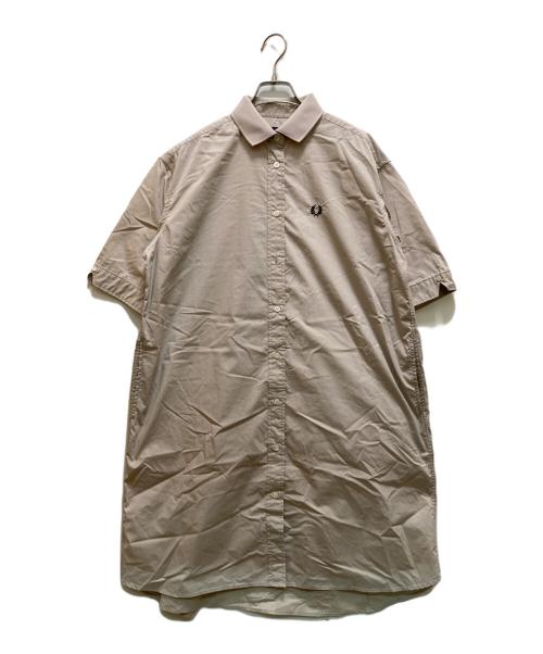 FRED PERRY（フレッドペリー）FRED PERRY (フレッドペリー) RAY BEAMS (レイ ビームス) 別注 シャツワンピース ベージュ サイズ:36の古着・服飾アイテム