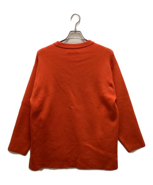 TOMORROW LAND tricot（トゥモローランド トリコ）TOMORROW LAND tricot (トゥモローランド トリコ) ウールナイロン ミラノリブ クルーネックプルオーバーニット オレンジ サイズ:Mの古着・服飾アイテム