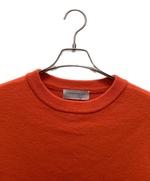 TOMORROW LAND tricot（トゥモローランド トリコ）TOMORROW LAND tricot (トゥモローランド トリコ) ウールナイロン ミラノリブ クルーネックプルオーバーニット オレンジ サイズ:Mの古着・服飾アイテム