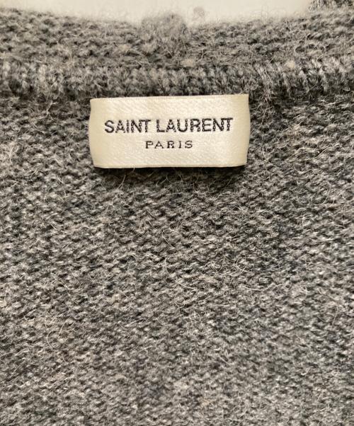 Saint Laurent Paris（サンローランパリ）Saint Laurent Paris (サンローランパリ) キャメルニット ダブルジップパーカー グレー サイズ:Ｓの古着・服飾アイテム