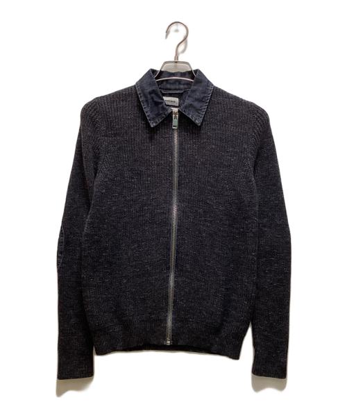 DIESEL（ディーゼル）DIESEL (ディーゼル) ジップアップニット グレー サイズ:Sの古着・服飾アイテム