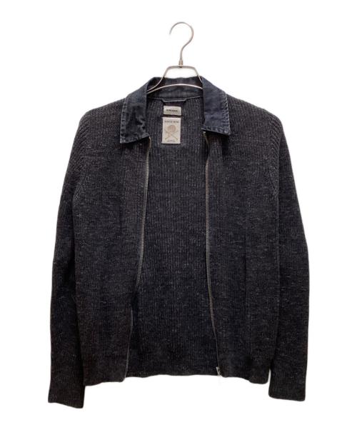 DIESEL（ディーゼル）DIESEL (ディーゼル) ジップアップニット グレー サイズ:Sの古着・服飾アイテム