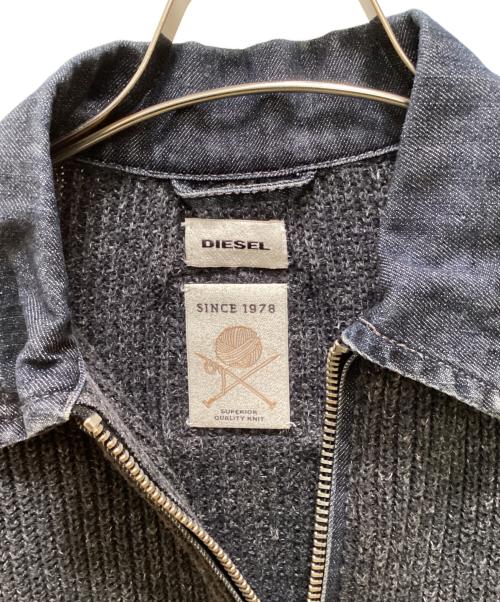 DIESEL（ディーゼル）DIESEL (ディーゼル) ジップアップニット グレー サイズ:Sの古着・服飾アイテム