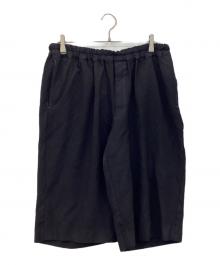 COMME des GARCONS HOMME PLUS（コムデギャルソンオムプリュス）の古着「製品染めウールハーフパンツ」｜ブラック
