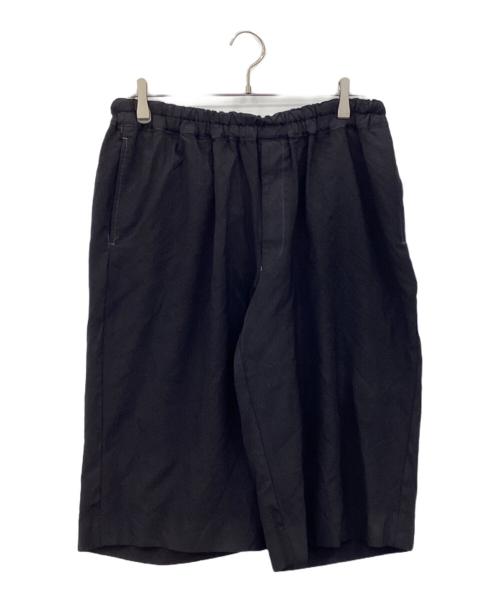 COMME des GARCONS HOMME PLUS（コムデギャルソンオムプリュス）COMME des GARCONS HOMME PLUS (コムデギャルソンオムプリュス) 製品染めウールハーフパンツ ブラック サイズ:Mの古着・服飾アイテム