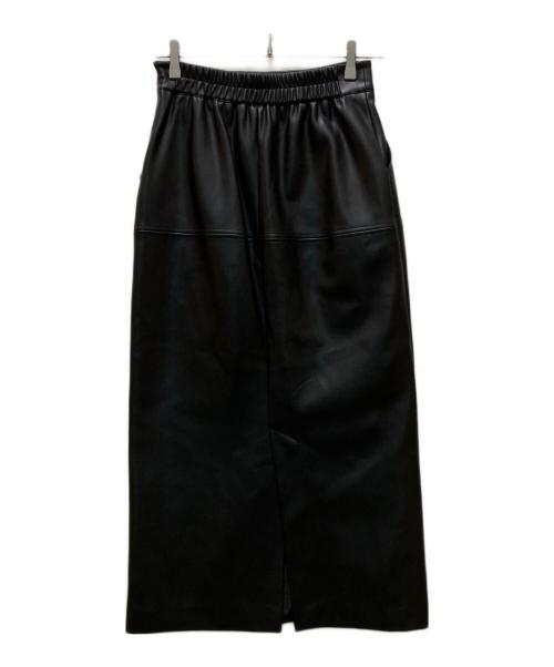 ELENDEEK（エレンディーク）ELENDEEK (エレンディーク) フォーレザーIラインスカート ブラック サイズ:01の古着・服飾アイテム