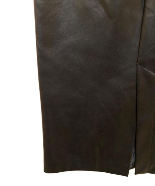 ELENDEEK（エレンディーク）ELENDEEK (エレンディーク) フォーレザーIラインスカート ブラック サイズ:01の古着・服飾アイテム