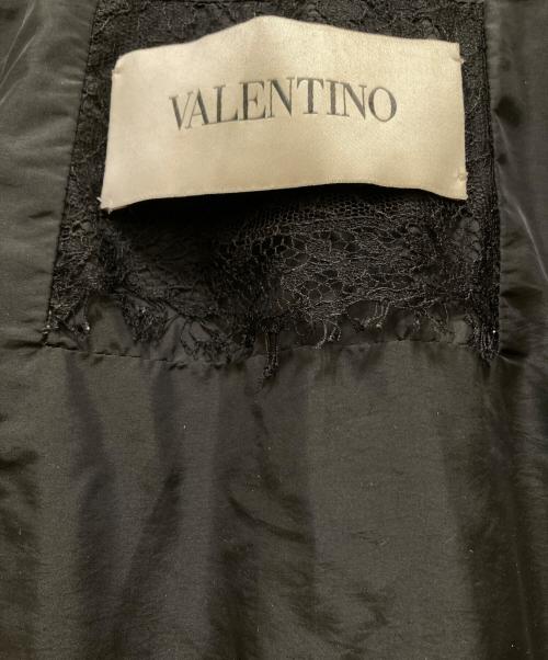 VALENTINO（ヴァレンティノ）VALENTINO (ヴァレンティノ) ミンクファーフリルダウンジャケット ブラック サイズ:6の古着・服飾アイテム