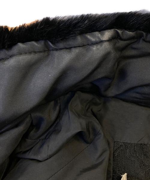 VALENTINO（ヴァレンティノ）VALENTINO (ヴァレンティノ) ミンクファーフリルダウンジャケット ブラック サイズ:6の古着・服飾アイテム
