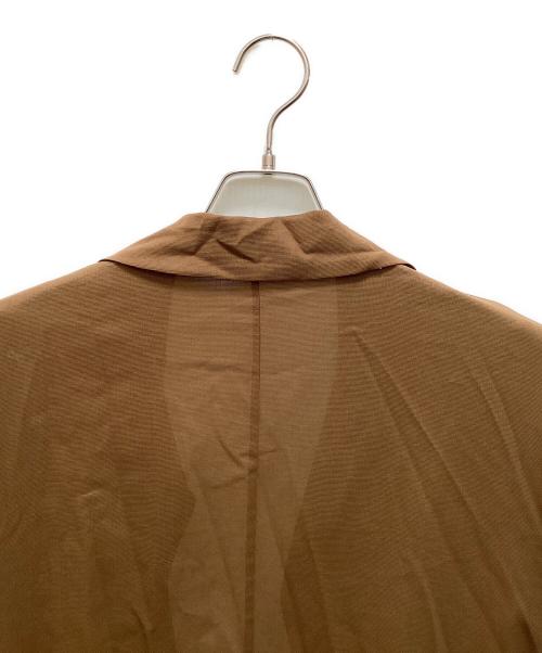 PLAIN PEOPLE（プレインピープル）PLAIN PEOPLE (プレインピープル) 張り感コットン ビッグシルエット シャツカーディガン ブラウン サイズ:3の古着・服飾アイテム