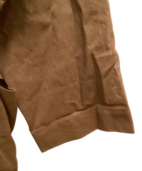 PLAIN PEOPLE（プレインピープル）PLAIN PEOPLE (プレインピープル) 張り感コットン ビッグシルエット シャツカーディガン ブラウン サイズ:3の古着・服飾アイテム