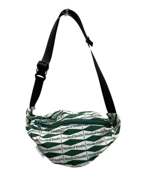 WASTED YOUTH（ウェイステッドユース）Wasted Youth (ウェイステッドユース) fabrick (ファブリック) ウエストポーチ グリーンの古着・服飾アイテム