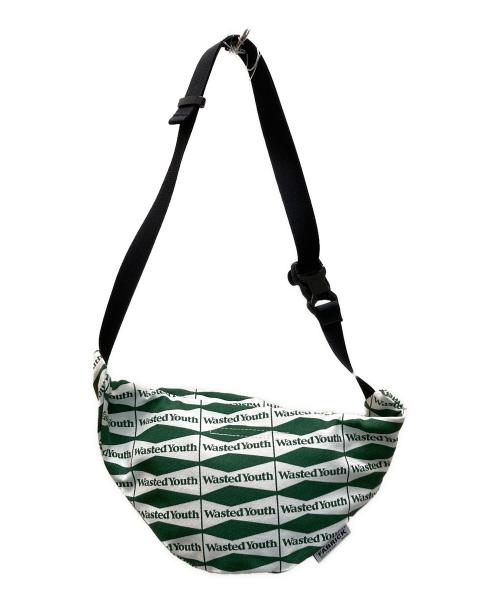 WASTED YOUTH（ウェイステッドユース）Wasted Youth (ウェイステッドユース) fabrick (ファブリック) ウエストポーチ グリーンの古着・服飾アイテム