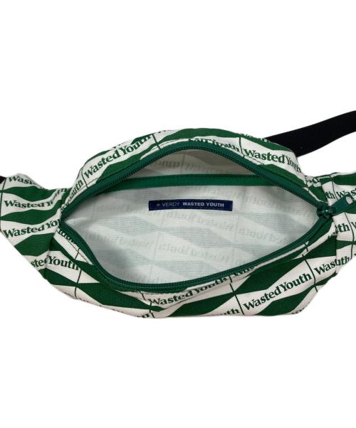WASTED YOUTH（ウェイステッドユース）Wasted Youth (ウェイステッドユース) fabrick (ファブリック) ウエストポーチ グリーンの古着・服飾アイテム