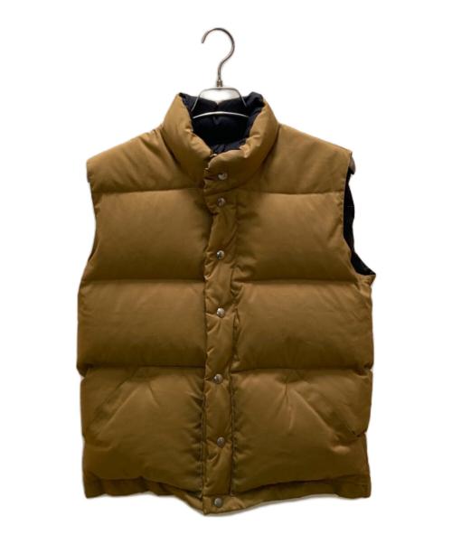 Crescent Down Works（クレセントダウンワークス）Crescent Down Works (クレセントダウンワークス) ダブルジップダウンベスト ベージュ サイズ:Sの古着・服飾アイテム