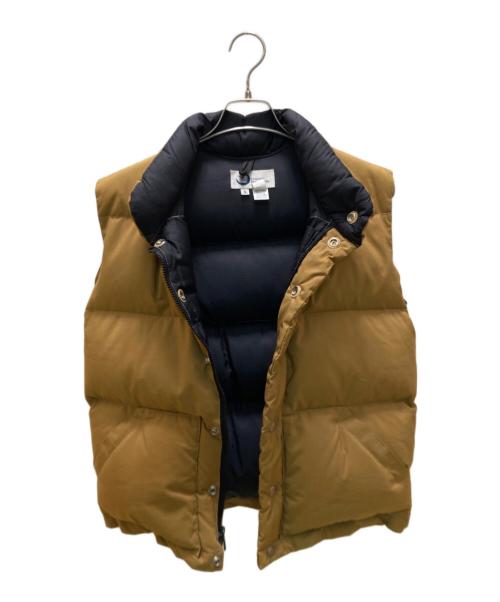 Crescent Down Works（クレセントダウンワークス）Crescent Down Works (クレセントダウンワークス) ダブルジップダウンベスト ベージュ サイズ:Sの古着・服飾アイテム