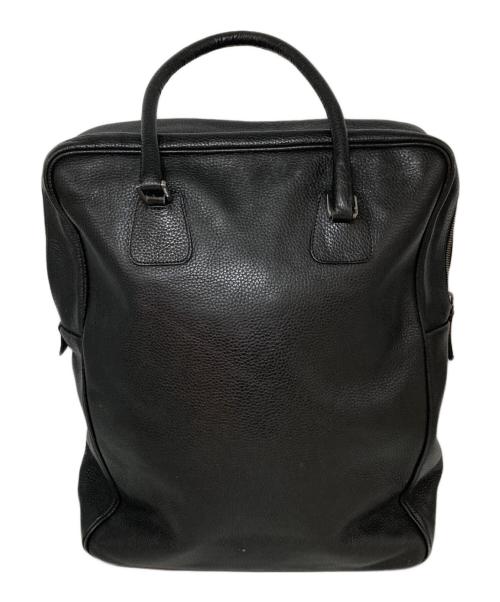 JIL SANDER（ジルサンダー）JIL SANDER (ジルサンダー) レザーハンドバッグ ブラックの古着・服飾アイテム