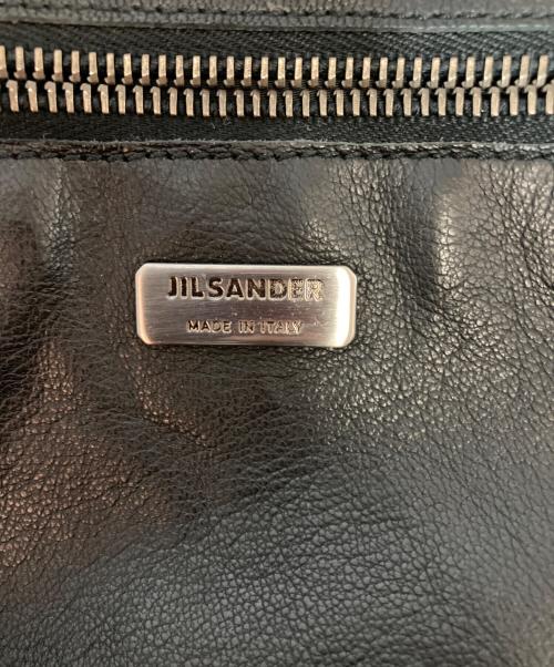 JIL SANDER（ジルサンダー）JIL SANDER (ジルサンダー) レザーハンドバッグ ブラックの古着・服飾アイテム