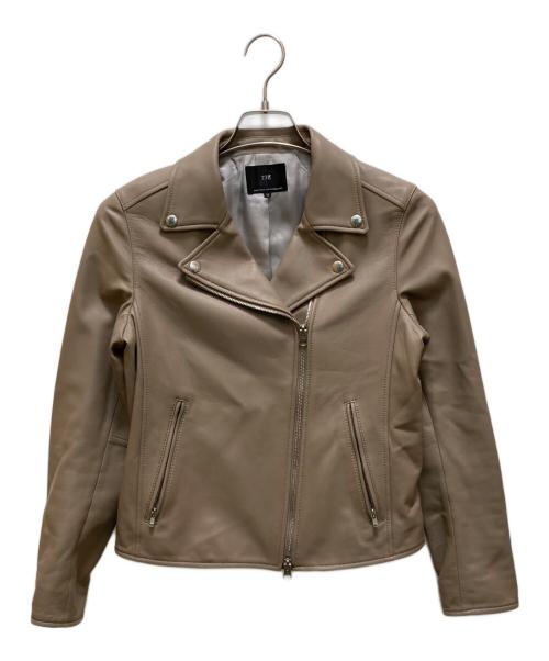 23区（ニジュウサンク）23区 (ニジュウサンク) シープレザーライダースジャケット ベージュ サイズ:36の古着・服飾アイテム