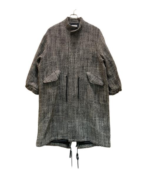 MAISON SPECIAL（メゾンスペシャル）MAISON SPECIAL (メゾンスペシャル) プライムオーバーヘリンボンモッズコート ブラック×ホワイト サイズ:1の古着・服飾アイテム