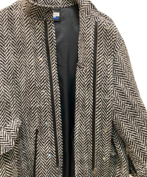 MAISON SPECIAL（メゾンスペシャル）MAISON SPECIAL (メゾンスペシャル) プライムオーバーヘリンボンモッズコート ブラック×ホワイト サイズ:1の古着・服飾アイテム