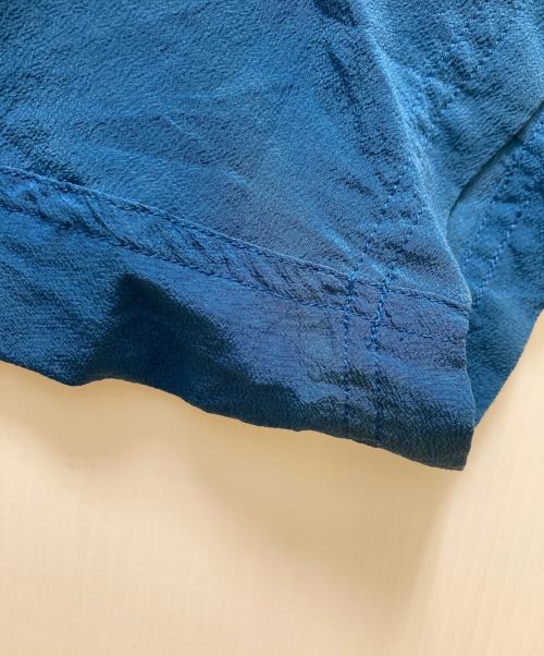 AVANTI（アヴァンティ）AVANTI (アヴァンティ) バックデザインシルクアロハシャツ ブルー サイズ:Sの古着・服飾アイテム