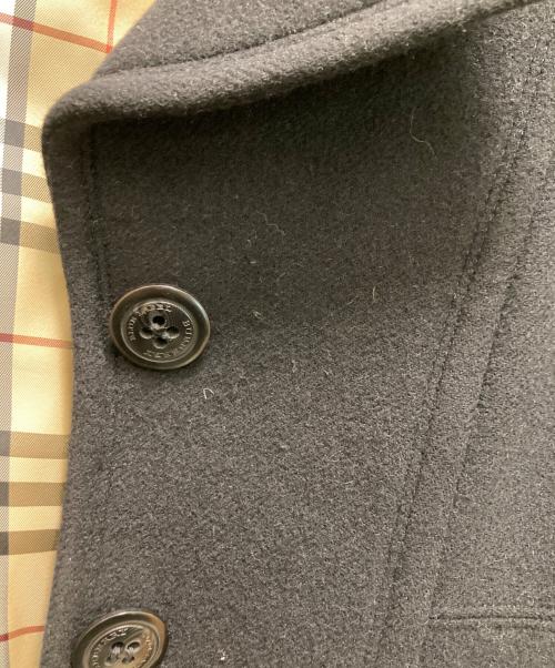 BURBERRY BLUE LABEL（バーバリー ブルー レーベル）BURBERRY BLUE LABEL (バーバリー ブルー レーベル) 裏ノバチェックアンゴラ混チェスターコート ブラック サイズ:38の古着・服飾アイテム